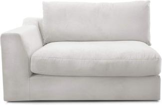CAVADORE Sofa-Modul "Fiona"mit Armteil links / individuell kombinierbar als Ecksofa, Big Sofa oder Wohnlandschaft / 138 x 90 x 112 / Webstoff beige