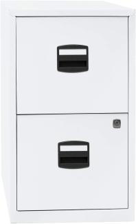 Bisley Home Hängeregistraturschrank PFA, 2 HR-Schubladen, Metall, 696 Verkehrsweiß, 40 x 41. 3 x 67. 2 cm