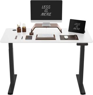 Flexispot Hemera Elektrisch Höhenverstellbarer Schreibtisch mit Tischplatte. Mit Memory-Steuerung und Softstart/-Stop& integriertes Anti-Kollisionssystem (160 x 80 cm, Schwarz+Weiß)