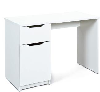 'Westphalen' Schreibtisch mit Schublade und Fach, weiß, 115 x 76 x 55 cm
