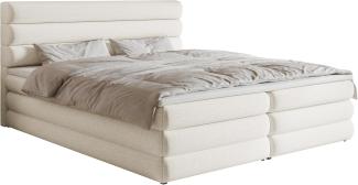 Selsey ALEGRE - Boxspringbett mit Bettkasten, Hellbeige, 160x200 cm