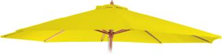 Ersatz-Bezug für Sonnenschirm Florida, Sonnenschirmbezug Ersatzbezug, Ø 3,5m Polyester 8 Streben ~ gelb