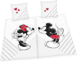 Mickey und Minnie Mouse Bettwäsche Partner Pack- 100 Prozent Baumwolle