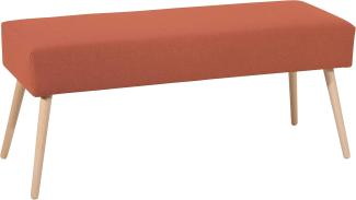 Sue Sitzbank Microfaser Filzoptik Terracotta Buche Natur