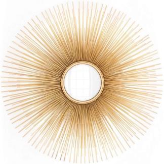 Casa Padrino Luxus Wand Spiegel Sonne Gold - Convexer Spiegel