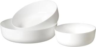 3er-Set Servierschalen aus Hartglas Fresh weiß