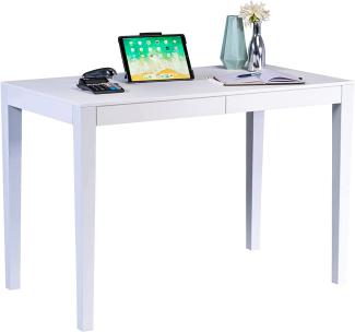 M2 Kollektion Gunar Schreibtisch, Holzwerkstoff, MDF weiß, 110x75x60