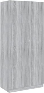 Kleiderschrank, Holzwerkstoff, Grau Sonoma, 90x52x200 cm