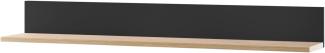 Wandboard Savanna in schwarz und Eiche 140 x 17 cm