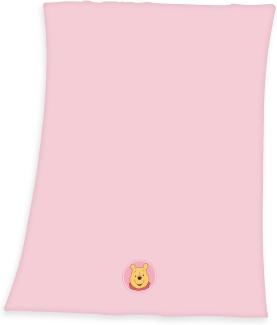 \"Disney Baby Decke Flauschdecke Winnie Pooh, rosa, 75 x 100 cm\"