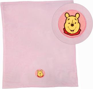 \"Disney Baby Decke Flauschdecke Winnie Pooh, rosa, 75 x 100 cm\"