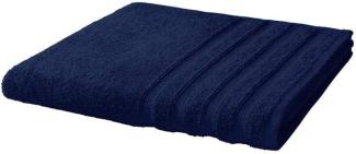 Handtuch Baumwolle Plain Design - Farbe: Dunkelblau, Größe: 70x140 cm