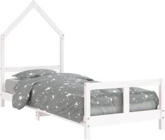 vidaXL Kinderbett Weiß 80x200 cm Massivholz Kiefer