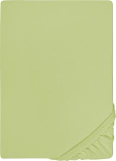 Biberna Jersey Elasthan Spannbettlaken Spannbetttuch 180x200 cm - 200x220 cm Pistaziengrün