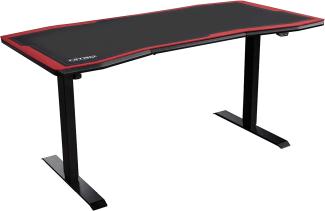 NITRO CONCEPTS D16E Gaming Tisch - Schreibtisch Computertisch 1600x800mm elektrisch höhenverstellbar Carbon Red (Rot)
