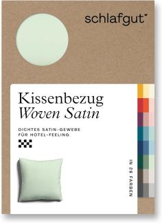 Kissenbezug Woven Satin aus Mako-Baumwolle, langlebig, pflegeleicht, dicht gewebt, Schlafgut (1 Stück), Kissenhülle mit Reißverschluss, passender Bettbezug erhältlich