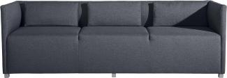 Equal Sofa 3-Sitzer Flachgewebe Denim Blue Metallfuß pulverbeschichtet