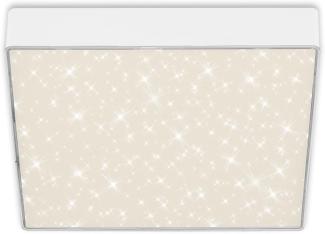Briloner LED Deckenleuchte Flame Star weiß 21,2 cm mit Sternenhimmel