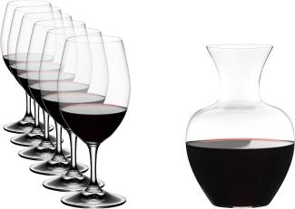 Riedel Ouverture und Geschenk, 7-tlg, Rotweinglas, Weinglas, Dekanter, Hochwertiges Glas, 5408/35
