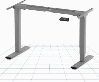Flexispot EC5S Höhenverstellbarer Schreibtisch Elektrisch höhenverstellbares Tischgestell, 3-Fach-Teleskop, passt für alle gängigen Tischplatten. Mit Memory-Steuerung und Softstart/-Stop (Grau)