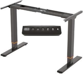Flexispot ED2B Höhenverstellbarer Schreibtisch Elektrisch höhenverstellbares Tischgestell, passt für alle gängigen Tischplatten. Mit Memory-Steuerung und Softstart/-Stop, Schwarz