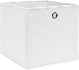 vidaXL Aufbewahrungsboxen 10 Stk. Vliesstoff 28x28x28 cm Weiß