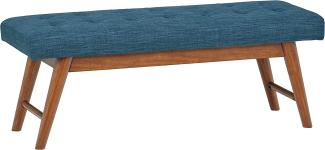 Amazon-Marke Rivet Moderne gepolsterte Haraden-Bank mit Knopftuft, 112 cm breit, Marineblau