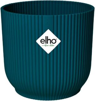 elho Vibes Fold Rund 30 Pflanzentopf - Blumentopf für Innen - 100% recyceltem Plastik - Ø 29. 5 x H 27. 2 cm - Blau/Tiefes Blau