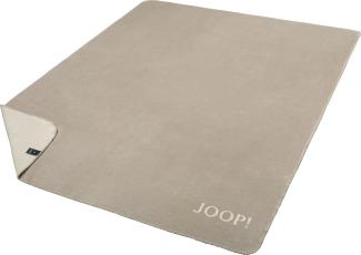 JOOP! Plaid / Decke MELANGE Doubleface Stein-Natur 150 x 200 cm