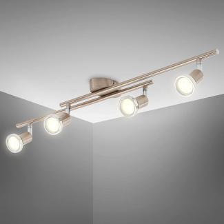 LED Deckenleuchte Wohnzimmer schwenkbar GU10 Metall Decken-Spot Lampe 4-flammig