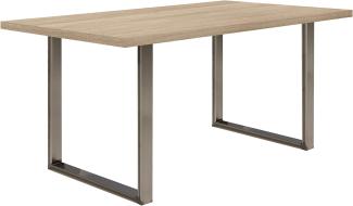 FORTE TABLES Tisch nicht ausziehbar, Holzwerkstoff, Sonoma Eiche, 160 x 74. 7 x 90 cm