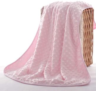 Babydecke Mädchen rosa Kuscheldecke Baby rose Erstlingsdecke Decke super-weich Geschenk Geburt 75x100 cm Neugeborene Spieldecke kuschelig Warm Decke