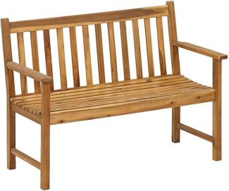 Dehner Gartenbank Mykonos, 2-Sitzer, ca. 120 x 89 x 61 cm, aus FSC® - zertifiziertem Akazienholz, braun