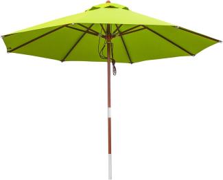 Apfelgrün / Limette - anndora Sonnenschirm 3,5m rund Apfelgrün Winddach UV-Schutz
