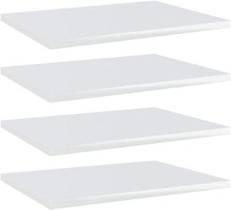 vidaXL Bücherregal-Bretter 4 Stk. Hochglanz-Weiß 40x30x1,5 cm