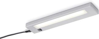 LED Unterbauleuchte ALINO Grau flach mit Schalter & 230V Direktanschluss, 34cm