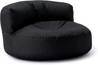 Lumaland Sitzsack-Lounge, Rundes Sitzsack-Sofa, 320l Füllung, schwarz, 50 x 50 x 90 cm