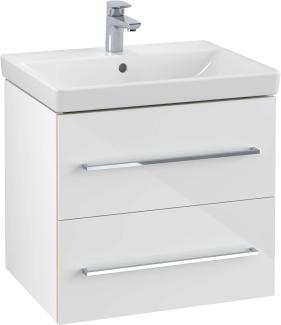 Villeroy & Boch Avento Waschtischunterschrank A88900, 2 Auszüge, Breite 580mm, Farbe: Crystal White - A88900B4