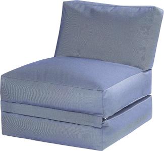 MAGMA Sitzsack Magma Twist OUTSIDE 90x70x80 geöffnet 180x70x60 blau
