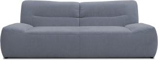 DOMO Collection Boho Sofa, 3 Sitzer im Boho-Style, 3er Sofa, Couch, Bigsofa in grau