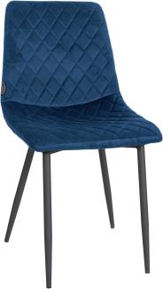 Stuhl Telde Samt (Farbe: blau)
