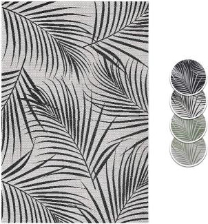 In- und Outdoor Teppich Sumatra - creme schwarz - 120x170x0,3cm