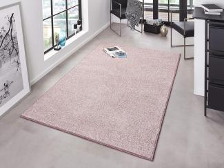 Kurzflor Teppich Pure Uni Flieder-Rosa - 200x300x1,3cm