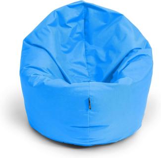 BubiBag Sitzsack für Erwachsene -Indoor Outdoor XL Sitzsäcke, Sitzkissen oder als Gaming Sitzsack, geliefert mit Füllung (125 cm Durchmesser, königsblau)