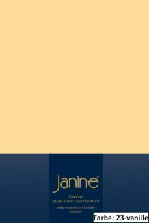 Janine Spannbettlaken ELASTIC 5002, Gr. 200x200 cm, Fb. 23 vanille, Elastic-Jersey