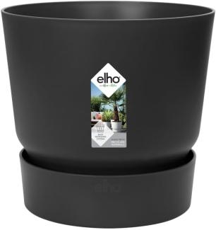elho Greenville Rund 18 - Blumentopf für Innen und Außen - Selbstbewässerungstopf - 100% Recyceltem Plastik - Ø 18. 3 x H 17. 4 cm - Schwarz/Living Schwarz