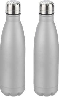 2 x Trinkflasche Edelstahl silber 10028153