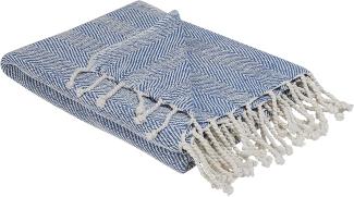 Decke Baumwolle blau 130 x 160 cm TILMI