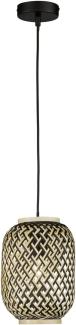 Pendelleuchte Hummel - schwarz / Bambusschirm - 17 x 140cm