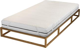 biberna Sleep & Protect 0808422 Matratzenauflage Molton mit Sanfor Ausrüstung, atmungsaktiv, hohe Feuchtigkeitsaufnahme 1x 150x200 cm natur